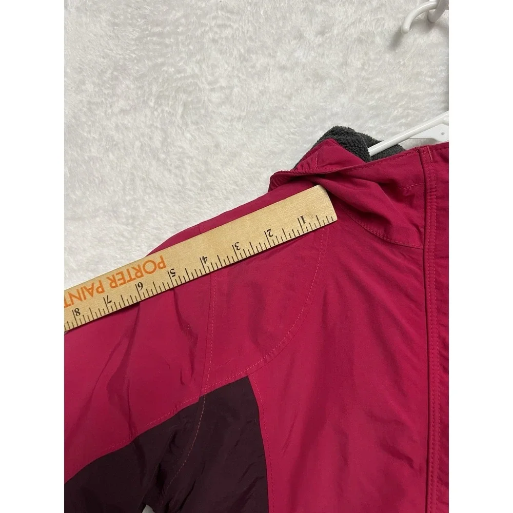 Lands' End Squall Girls M 10-12 Pink Hooded Fleece‎ Lined Winter Jacket